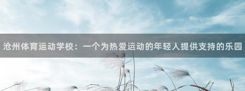 杏运：沧州体育运动学校：一个为热爱运动的年轻人提供支持的乐园